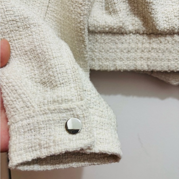 Joie Cream Cropped Jacket with Structured Silhouette - Picture 10 of 12